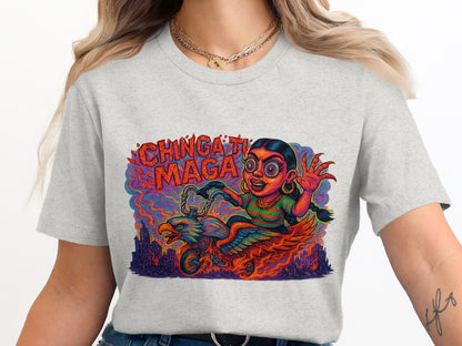 Colorful Chingatty Maga Graphic Short Sleeve Top product