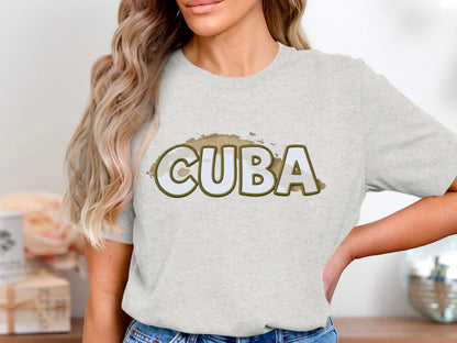 Stylish CUBA Graphic Tee Casual Comfort Shirt product