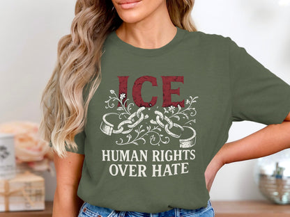 Human Rights Over Hate ICE Graphic T-shirt product