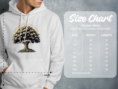 Immigrants Help Us Grow Tree Print Hooded Sweatshirt product type