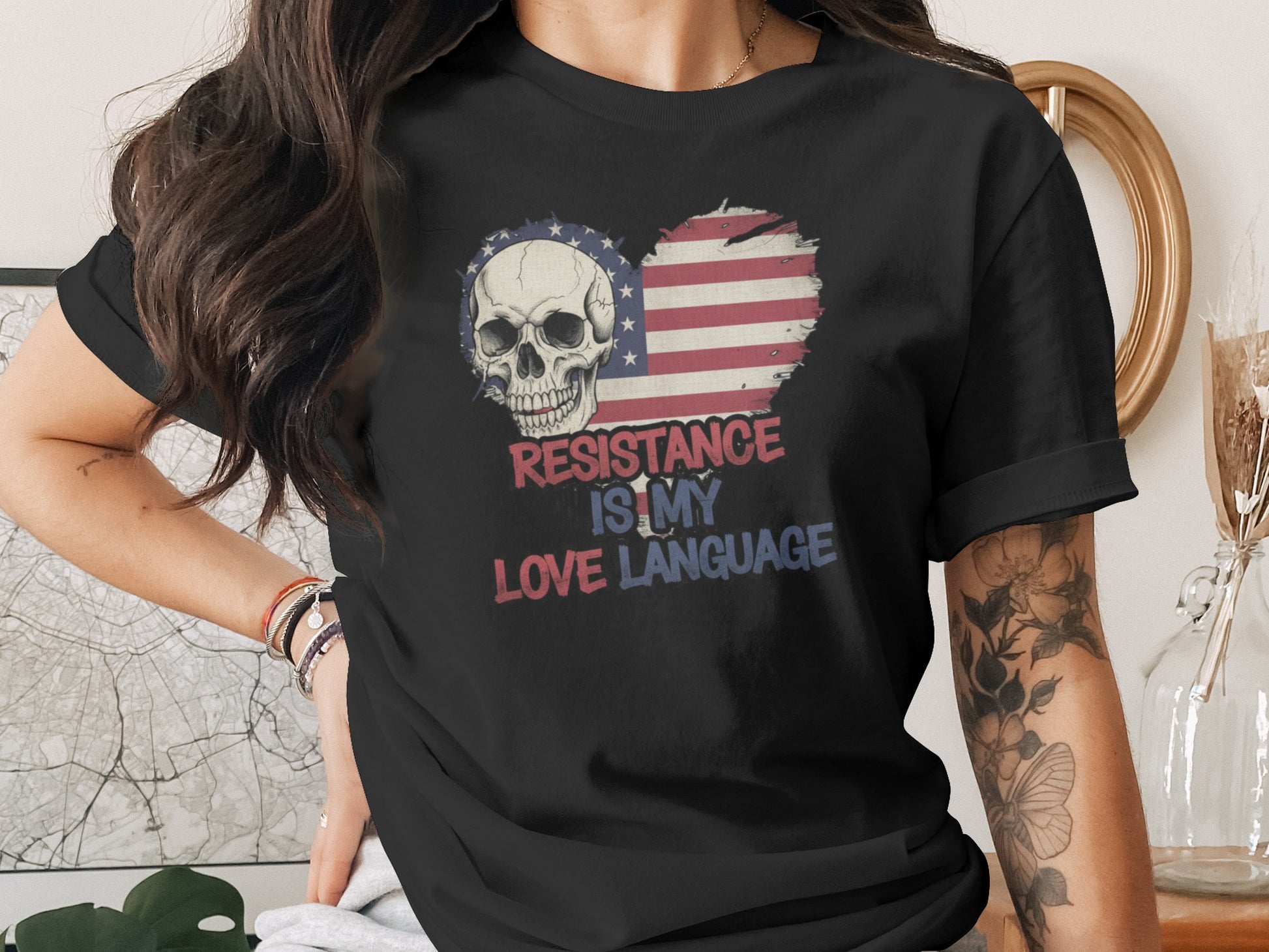 Resistance Is My Love Language Skull Shirt