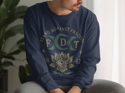 Stand Against Fascism Graphic Long Sleeve Shirt