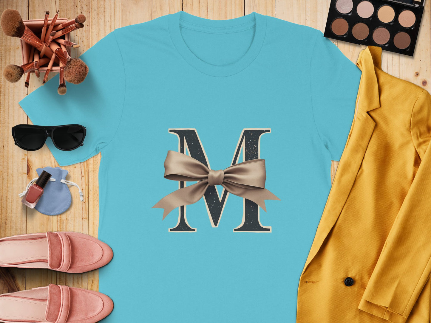 Chic Monogram Bow Tie Graphic T-Shirt product type