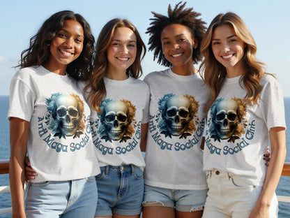 Unique Anti Maga Social Club Skull Graphic Shirt