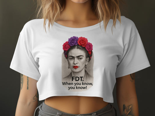 Artistic Portrait Cropped Shirt Fashion Product