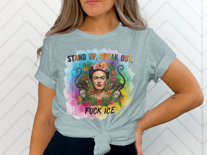 Stand Up Speak Out Fuck Ice Graphic T-shirt product