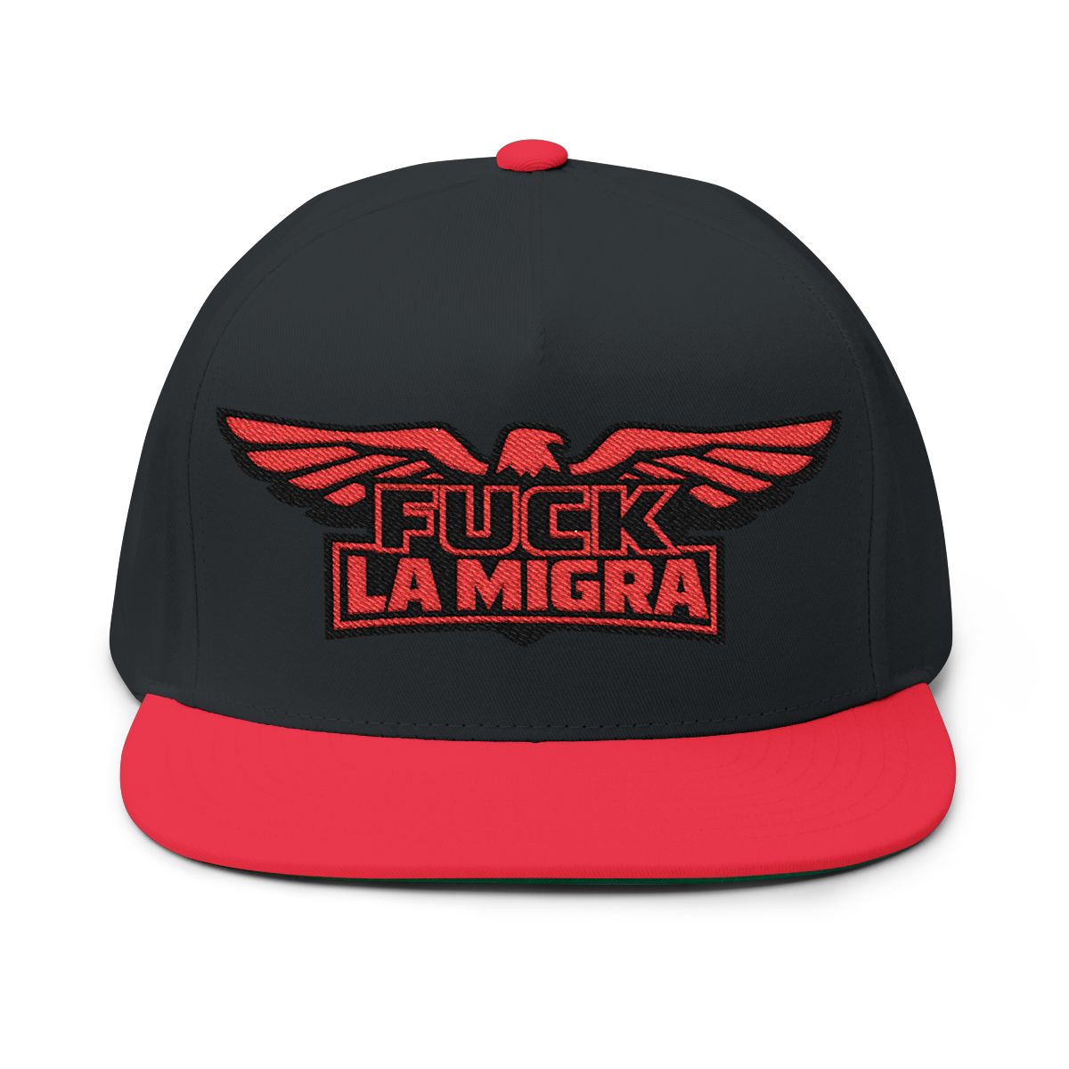 Bold 'F*** La Migra' Snapback Hat with Eagle Design