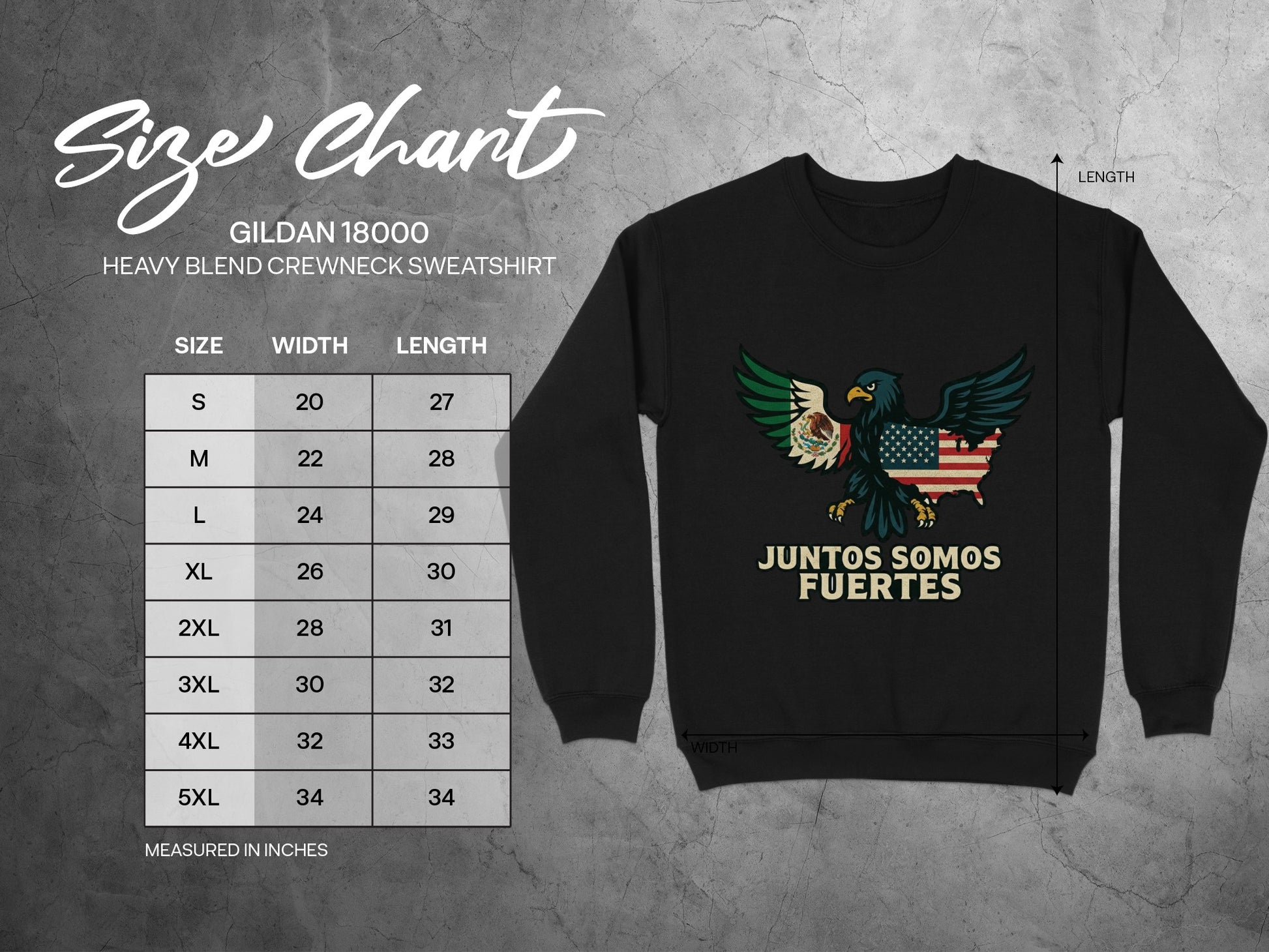 Juntos Somos Fuertes Eagle Graphic Crewneck product