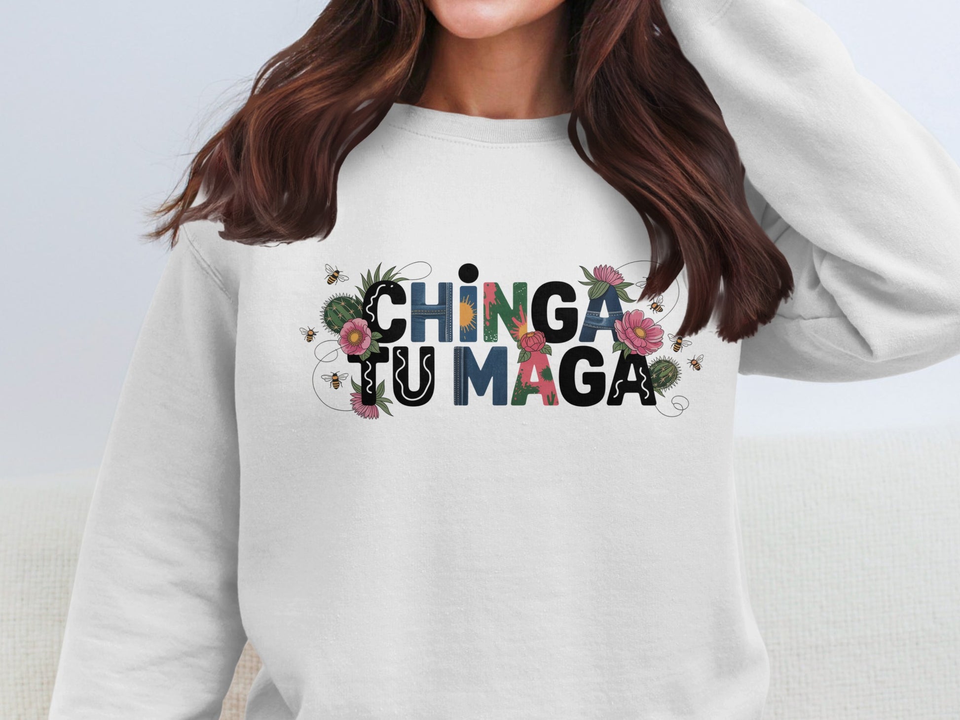 Chinga Tu Maga Flower Graphic Casual Wear Top product type
