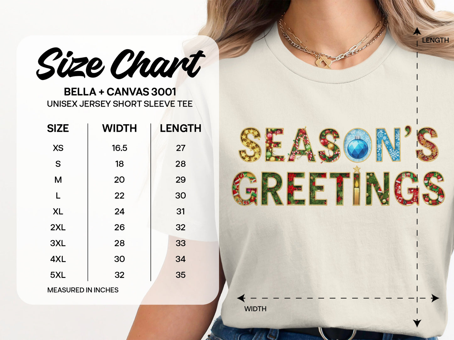 Season's Greetings Bella Canvas 3001 Short Sleeve Tee