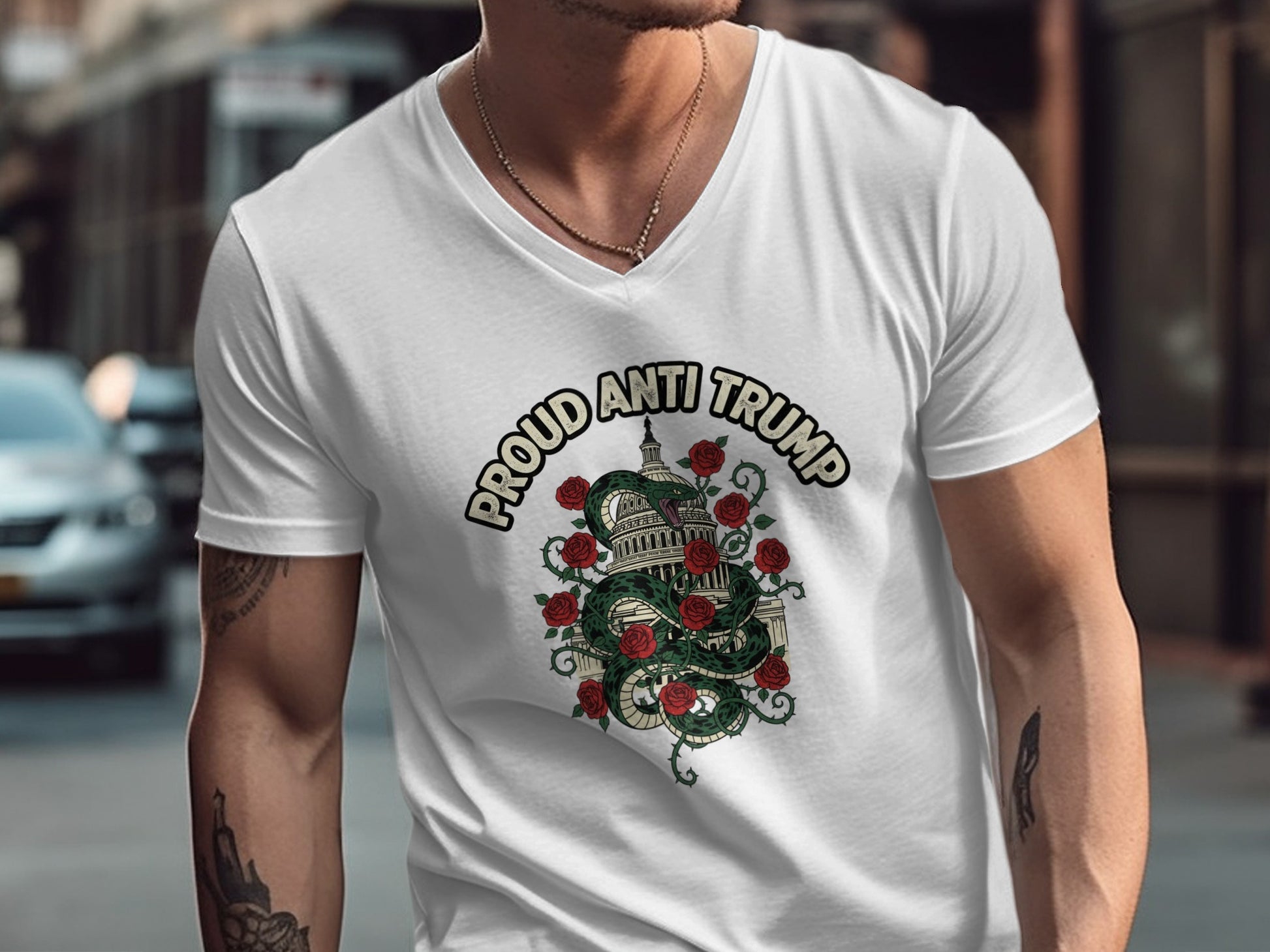 Proud Anti Trump Graphic Men's Short Sleeve T-Shirt product