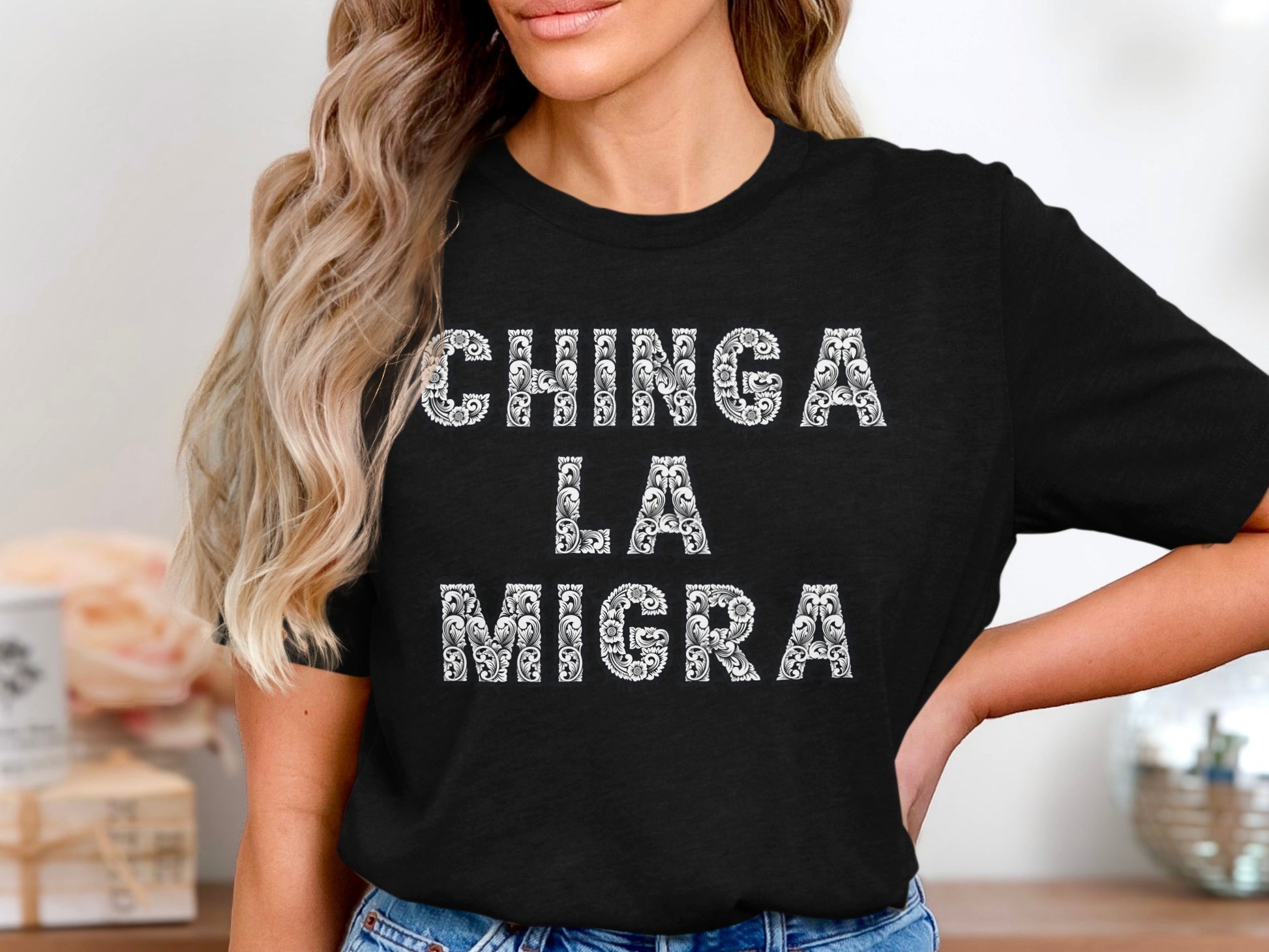 Expressive Chinga La Migra Statement Shirt product type