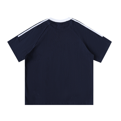 Chinga Tu Maga Contrast Tape Crewneck Cotton T-Shirt