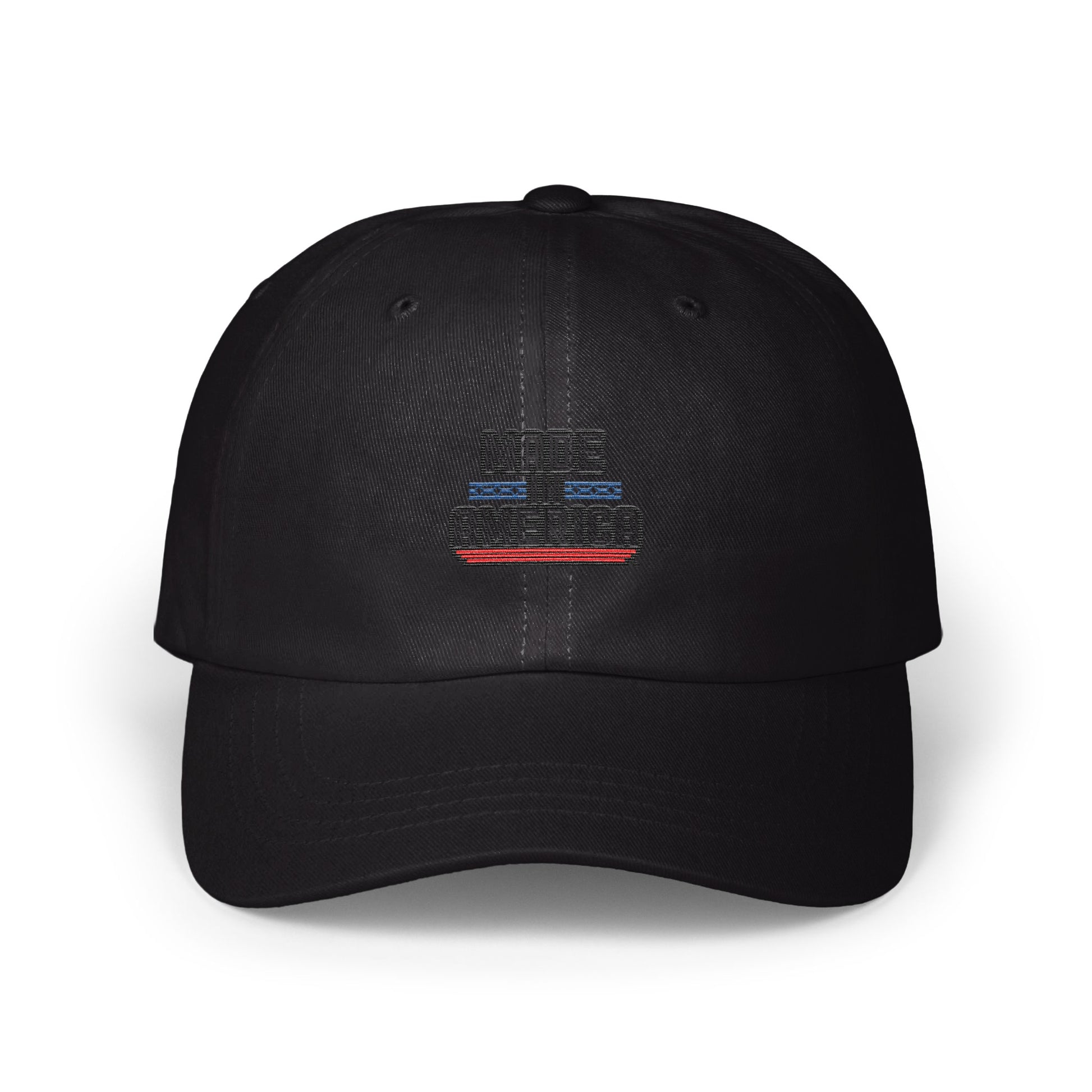 Retro Style Embroidered Black Baseball Cap product type