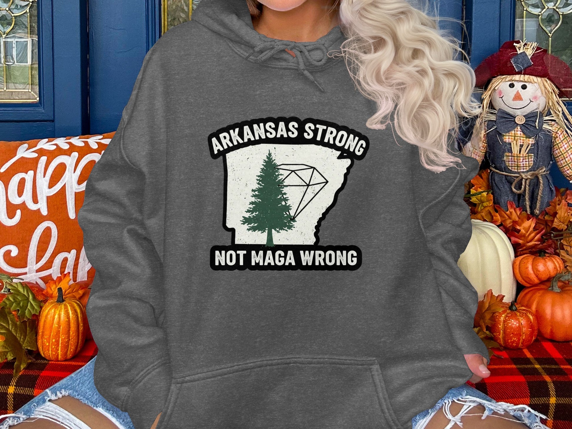 Arkansas Strong Not Maga Wrong Hoodie product