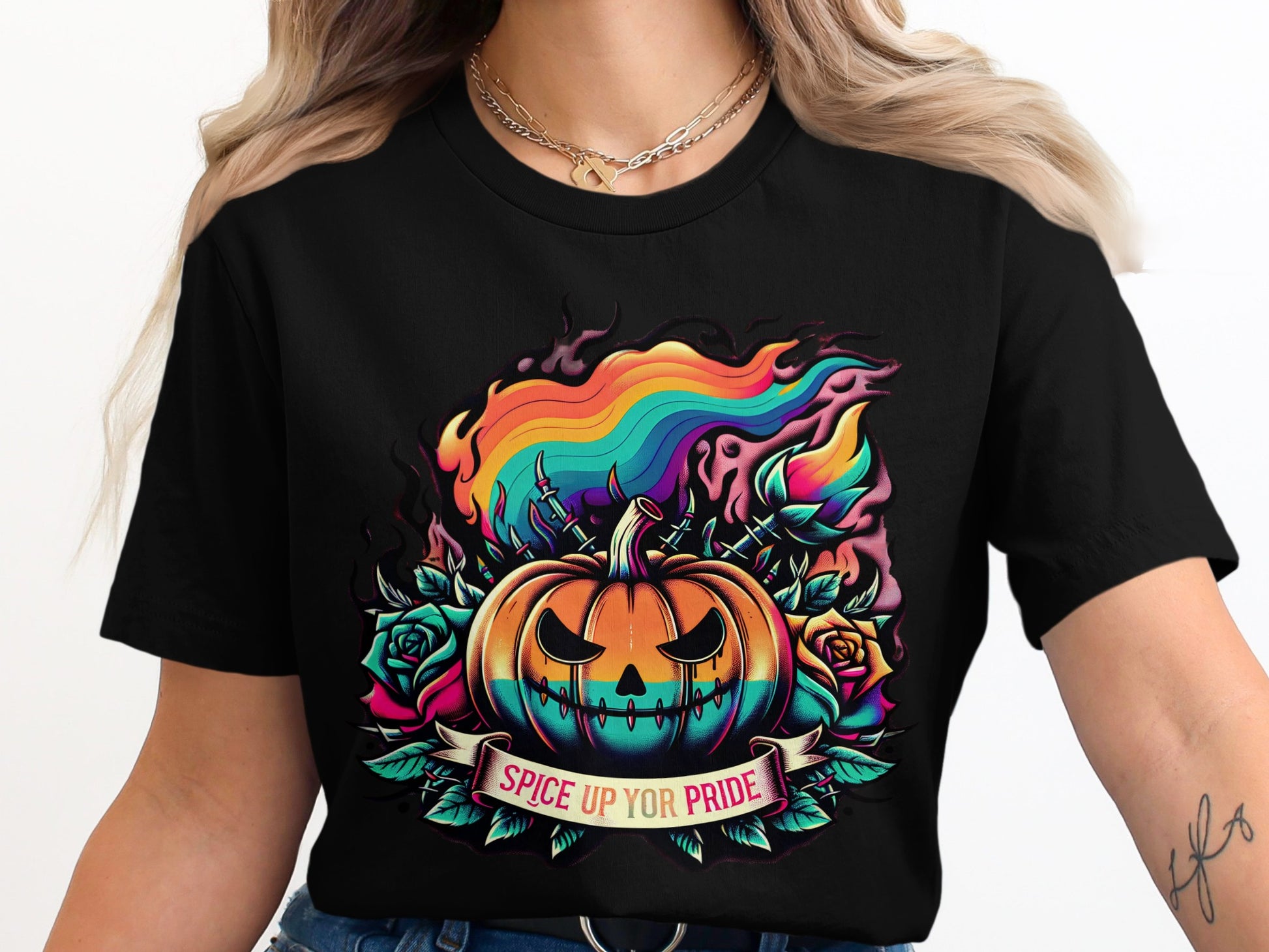 Spice Up Yor Pride Rainbow Pumpkin T-Shirt product