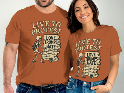 Live to Protest Love Trumps Hate T-shirt product type