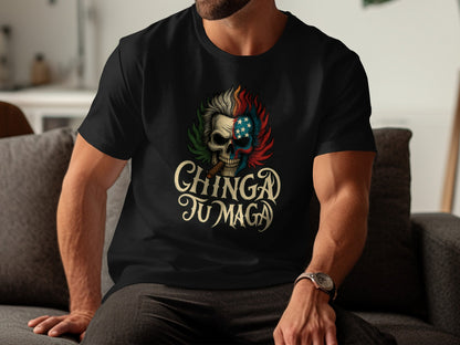 Chingad Tu Maga Skull Graphic Men's T-Shirt Product