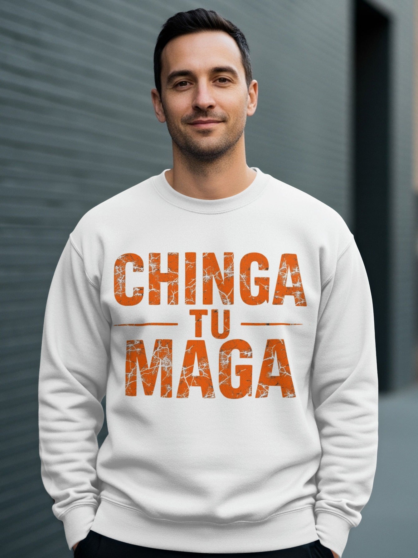 Chinga Tu Maga Graphic Print Sweatshirt