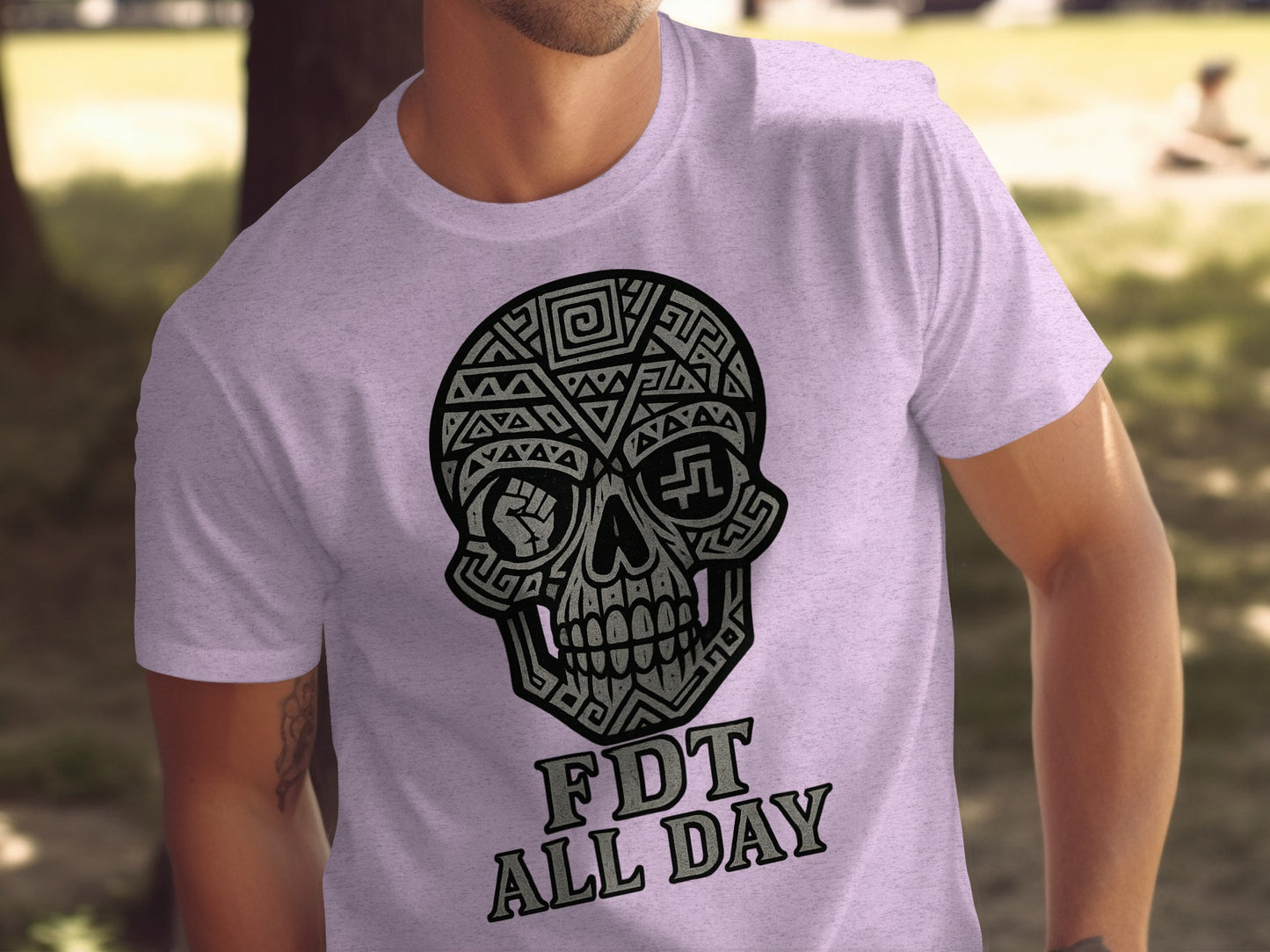 FDT All Day Skull Print Graphic Casual Shirt product