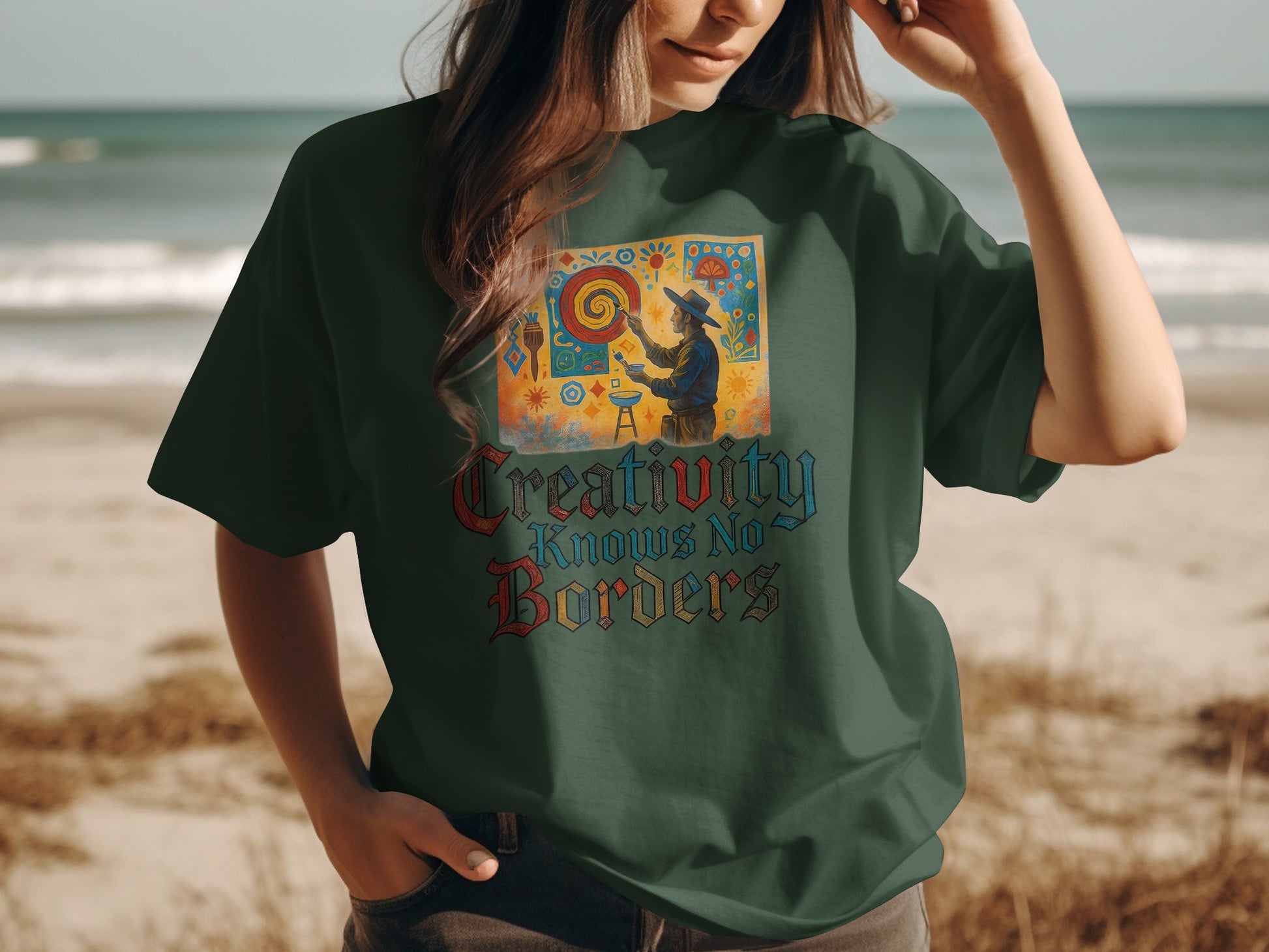 Creativity Knows No Borders Graphic T-shirt product type