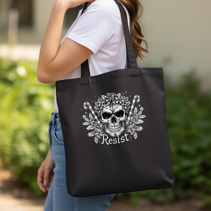 Skull Design on Resist Tote Bag Carry-All Product