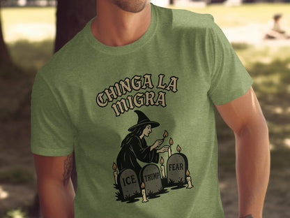 Witch Lighting Candles Gravestones Graphic T-Shirt product