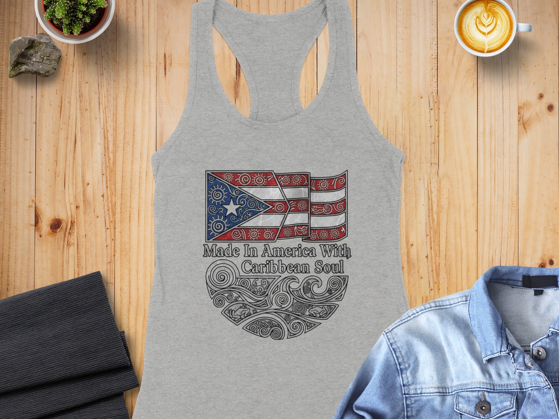 Made In America With Caribbean Soul Inspirational Tank