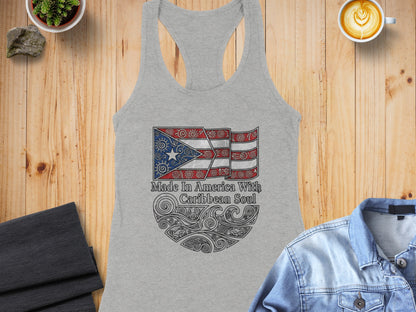 Made In America With Caribbean Soul Inspirational Tank