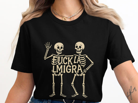Skeletons Design Graphic Tee Statement Product