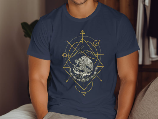 Geometric Space Turtle Design Graphic Tee product