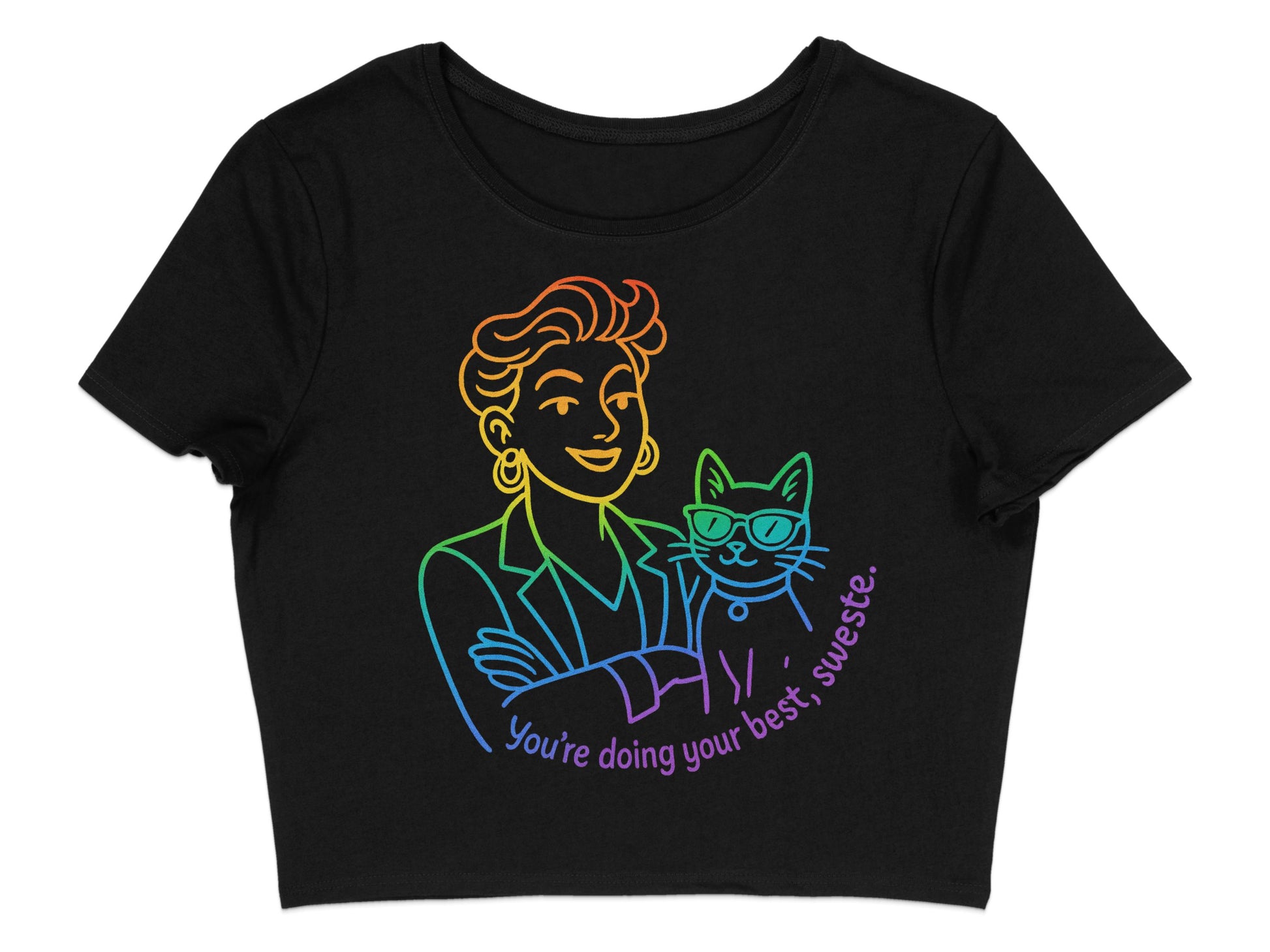 You're doing your best sweetie women's crop top product