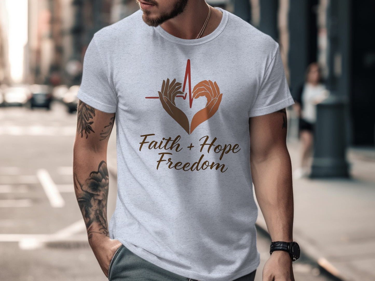 Faith Hope Freedom Stylish Graphic Shirt product type