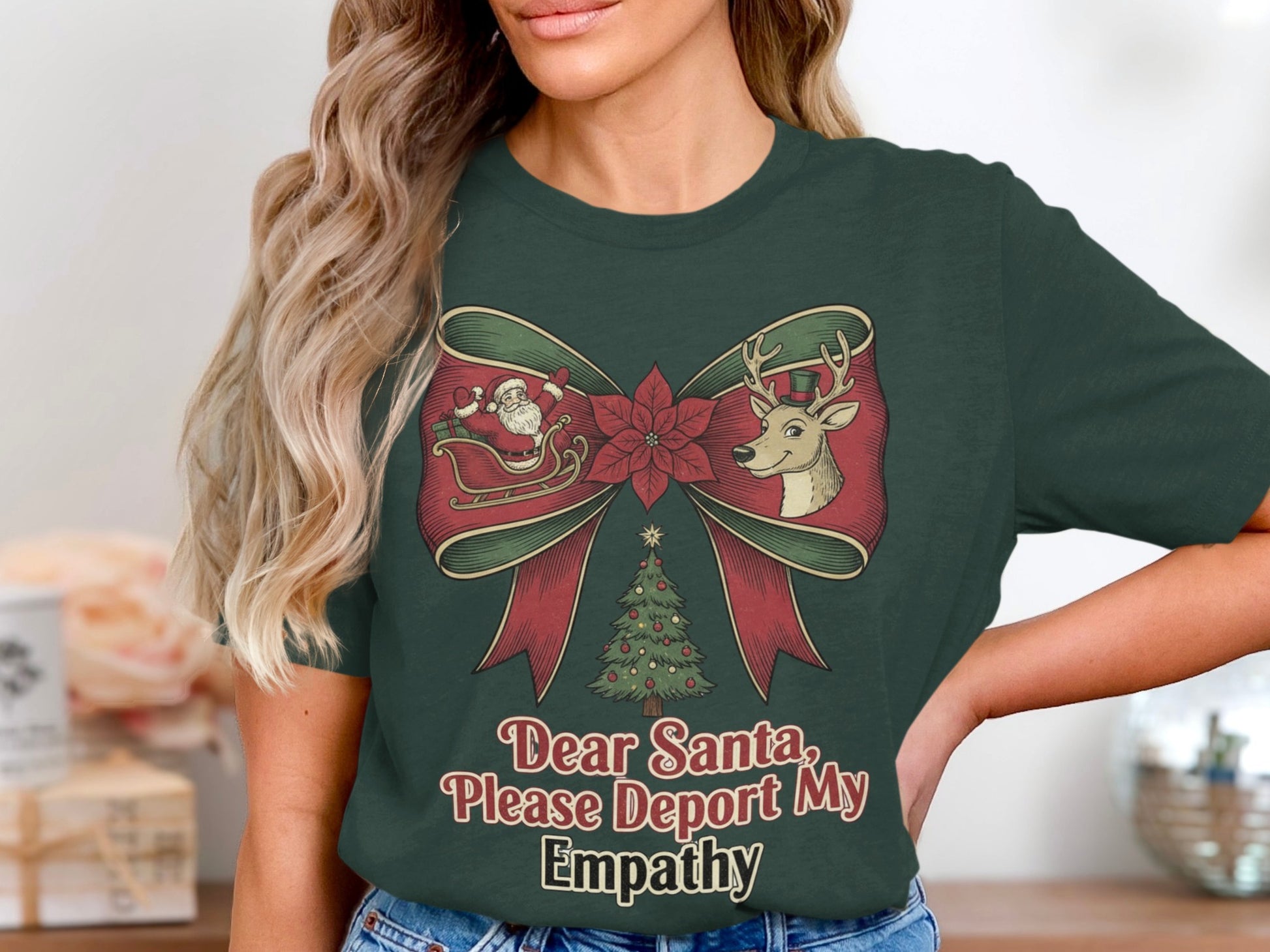 Dear Santa Please Deport My Empathy Christmas Shirt