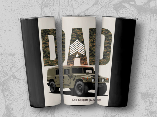 Dad Army Humvee Tumbler Add Custom Name Here product type