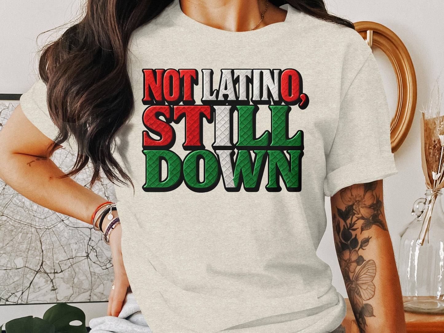 Not Latino Still Down Graphic T-Shirt product