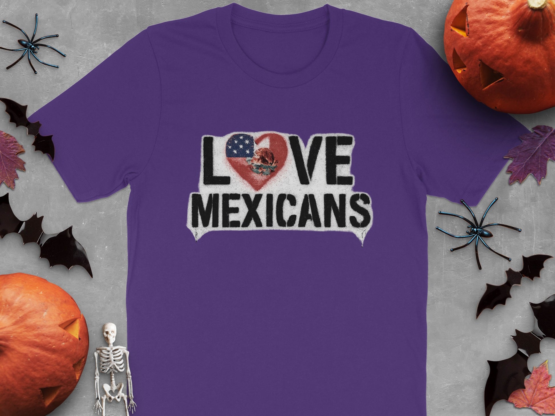 Love Mexicans Graphic Halloween Themed T-Shirt product