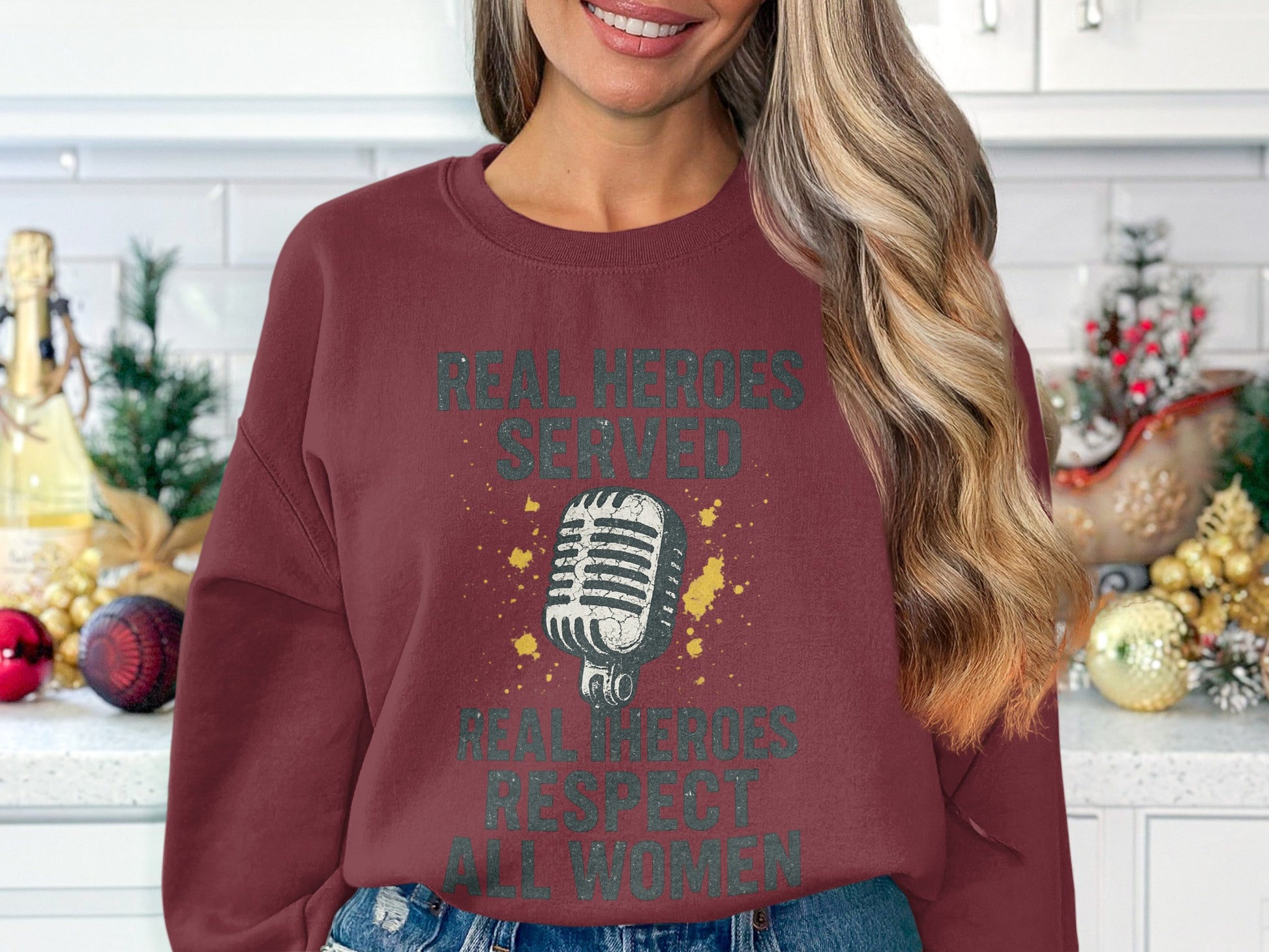Real Heroes Served Respect All Women Sweatshirt Product