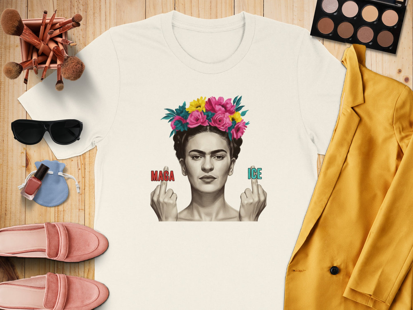 Frida Kahlo Maga Ice Graphic Short Sleeve Shirt