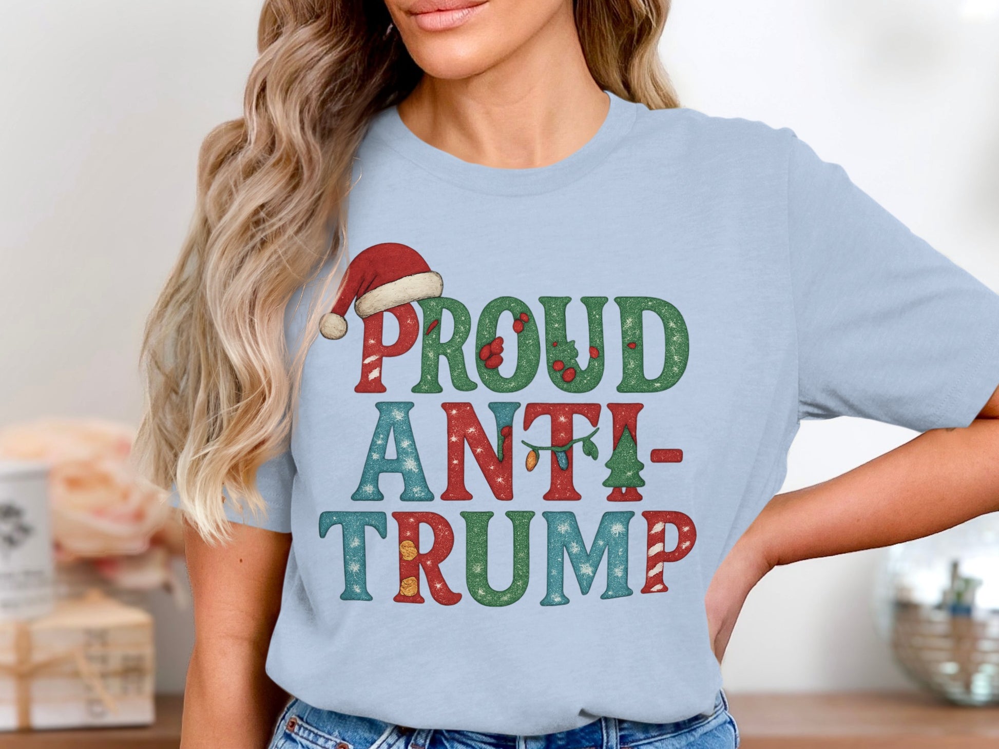 Proud Anti-Trump Festive Graphic T-Shirt