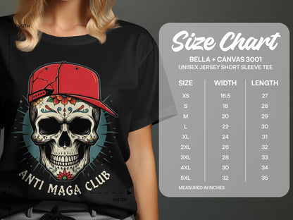 Anti Maga Club Skull Design Unisex Short Sleeve Tee product type