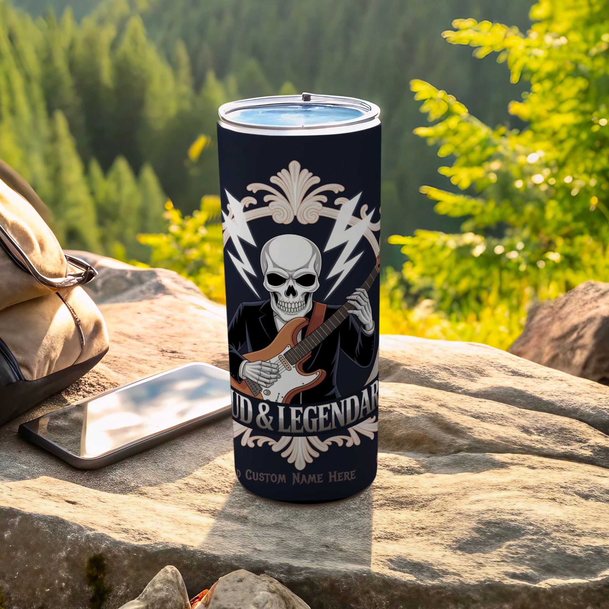 Rock and Legendary Skull Guitar Tumbler product type