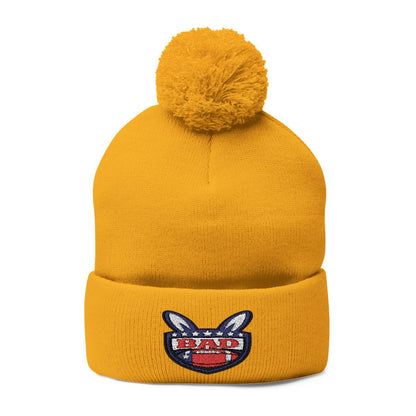 Bold Yellow Beanie with Embroidered Bad Bunny Patch