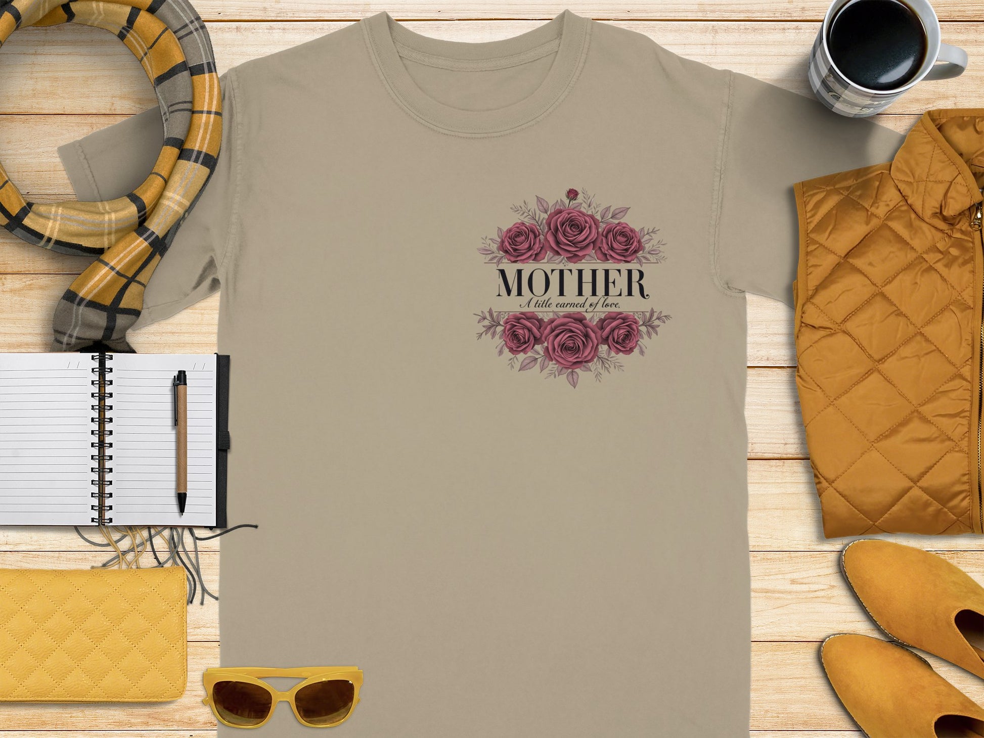 Mother a title around a love graphic shirt product type