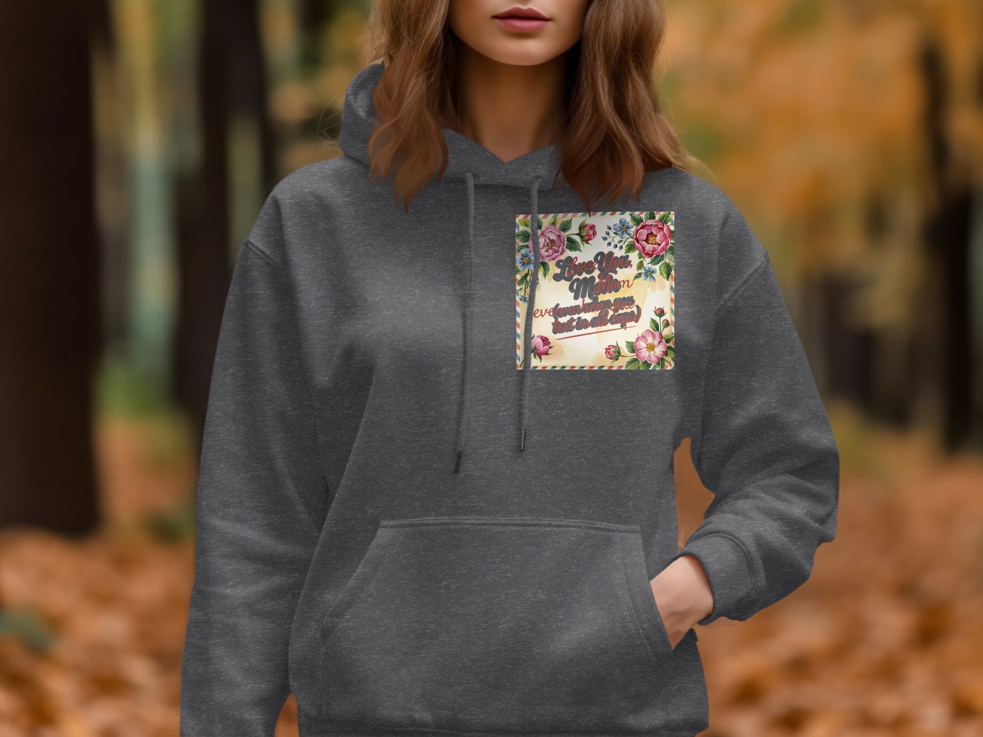 Autumn Themed Hoodie with Floral Lettering product