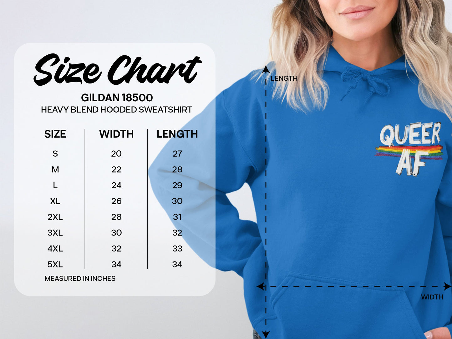 Queer AF Heavy Blend Hooded Sweatshirt product