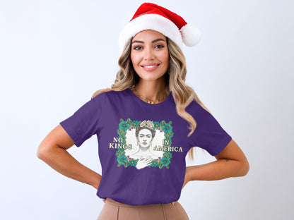 No Kings In America Graphic Tee Christmas Hat