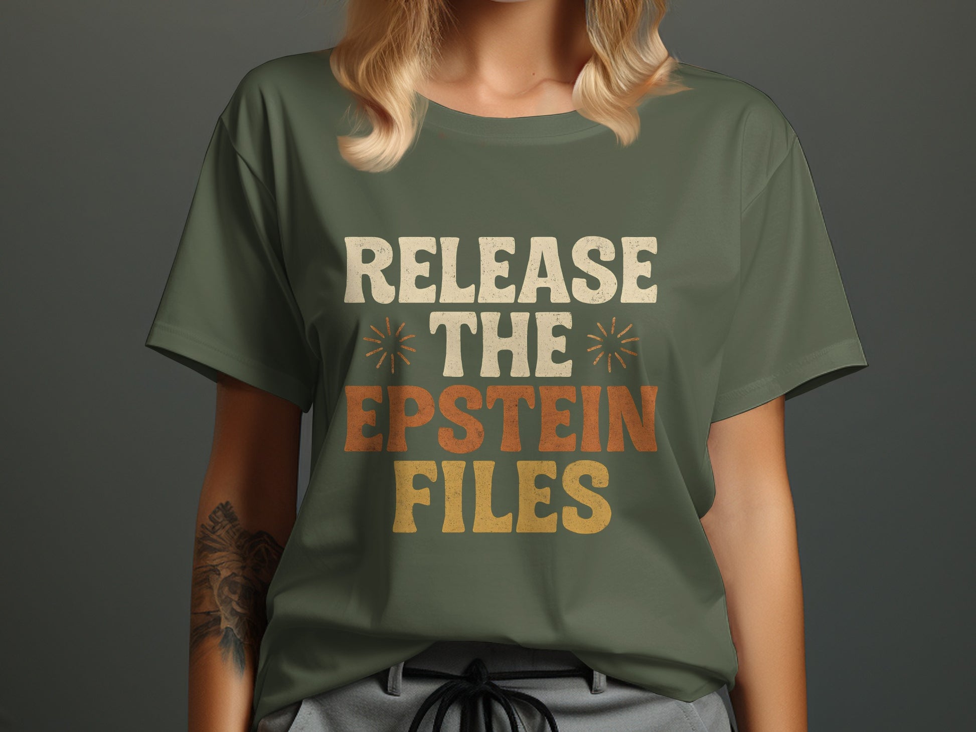 Release The Epstein Files Statement T-shirt product