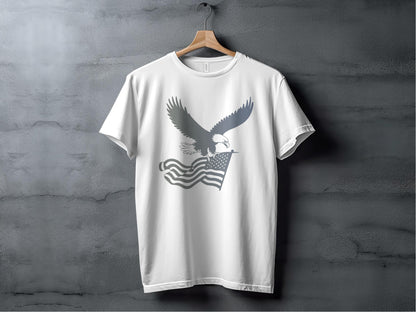 American Eagle with Flag Print T Shirt product