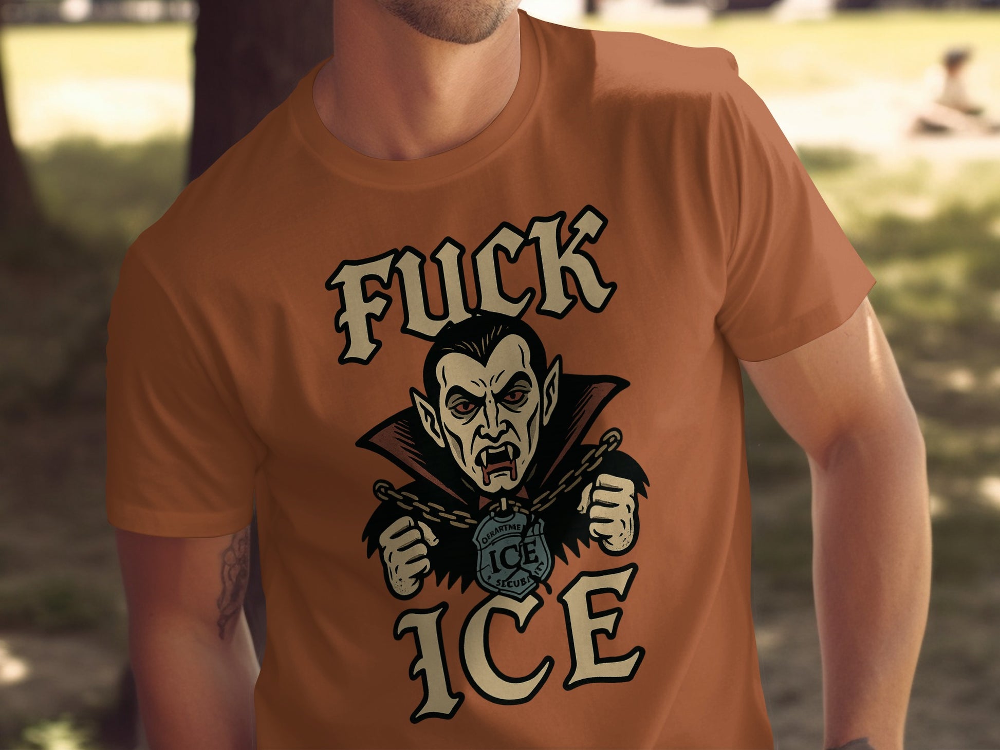 Fuck Ice Vampire Graphic T-shirt Halloween Shirt product type